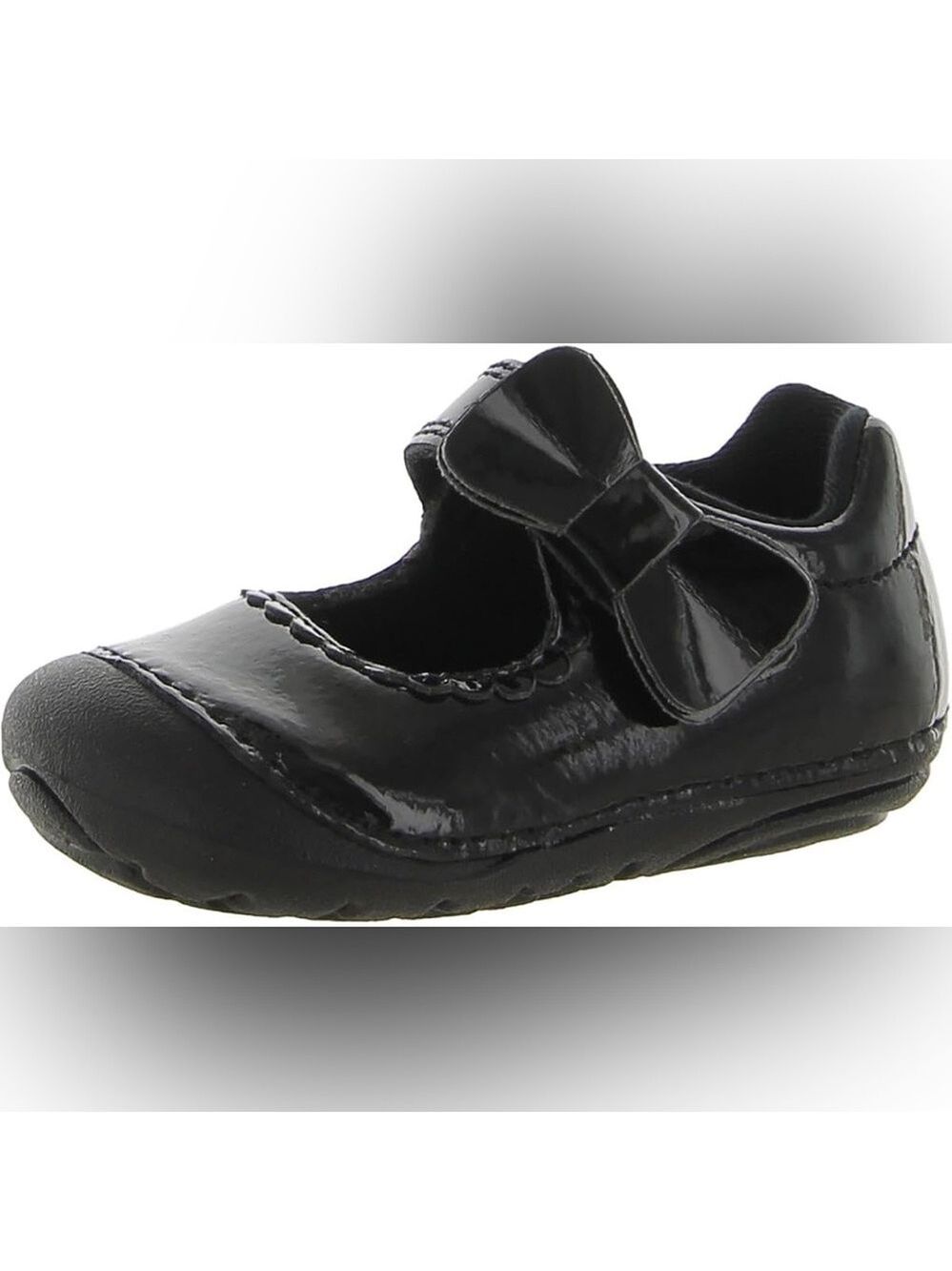 Size 4.5 Baby Stride Rite Black Patent Bow Mary Jane Shoe